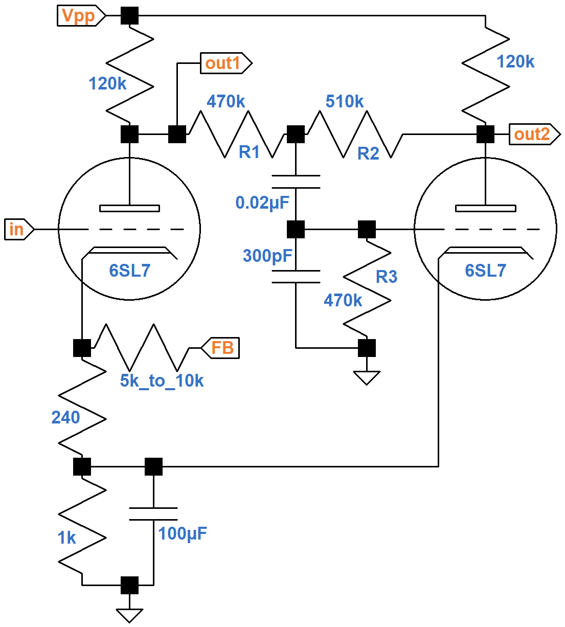 Ampeg M-15 phase inverter