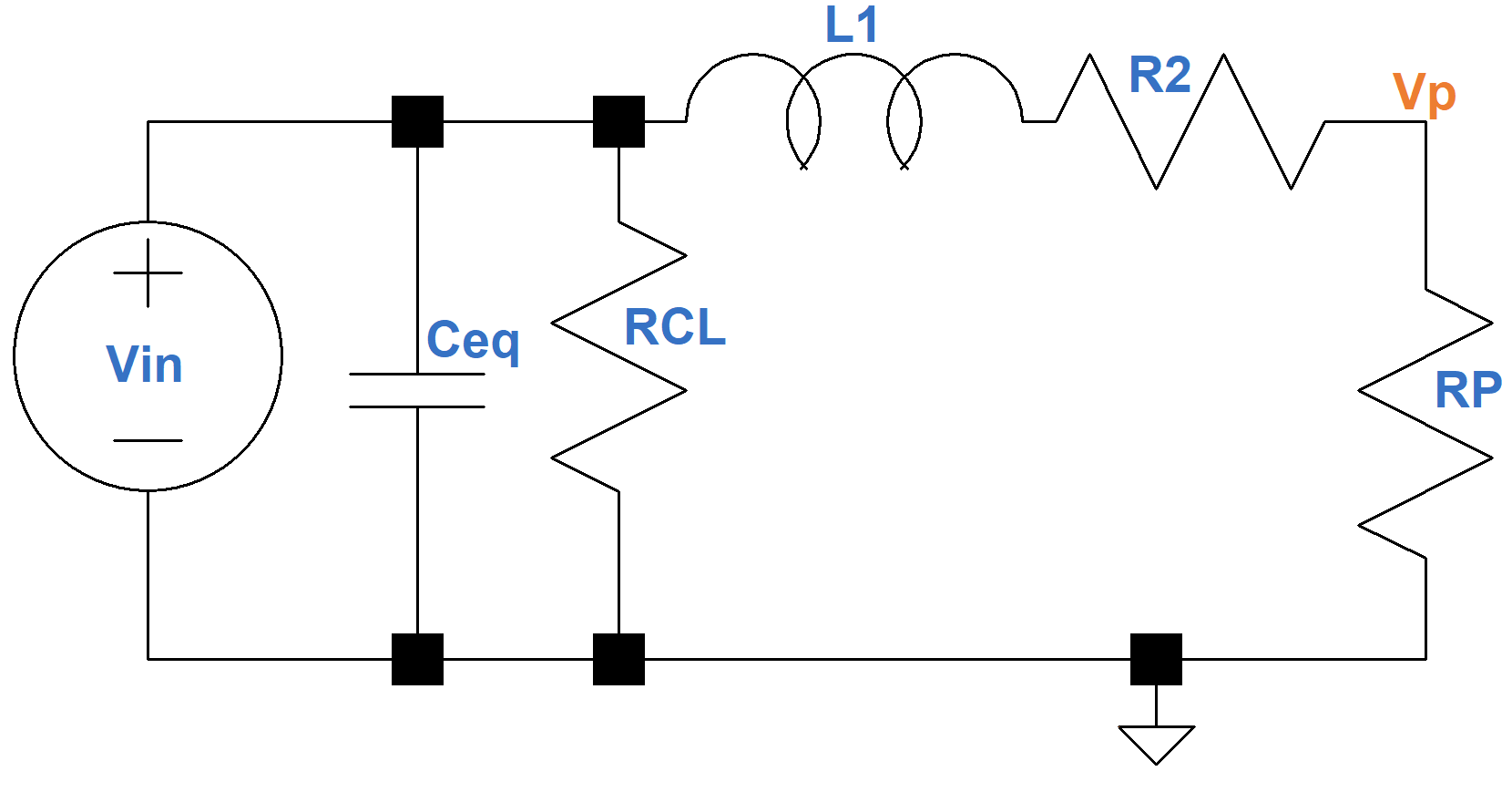 equivalent transformer circuit at high frequencies
