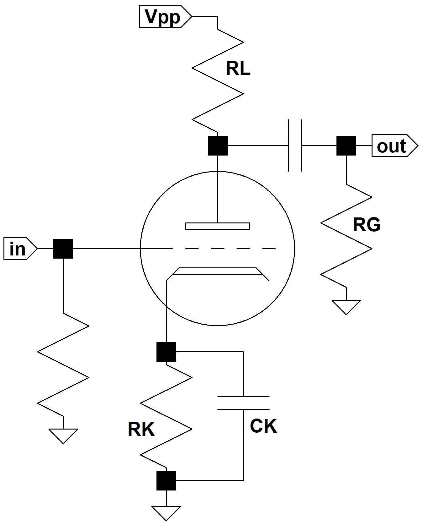 guitar amp cathode bypass capacitor circuit