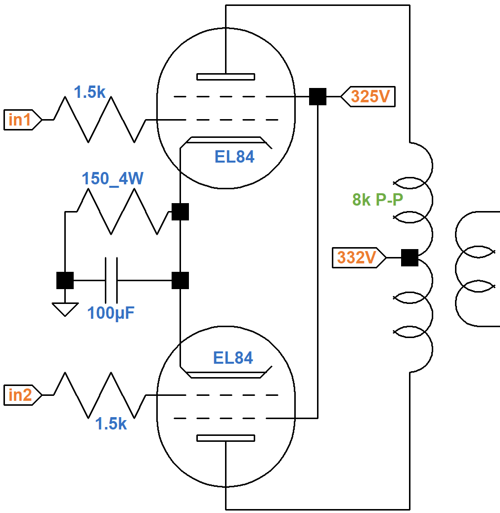 Orange AD15 power amp schematic