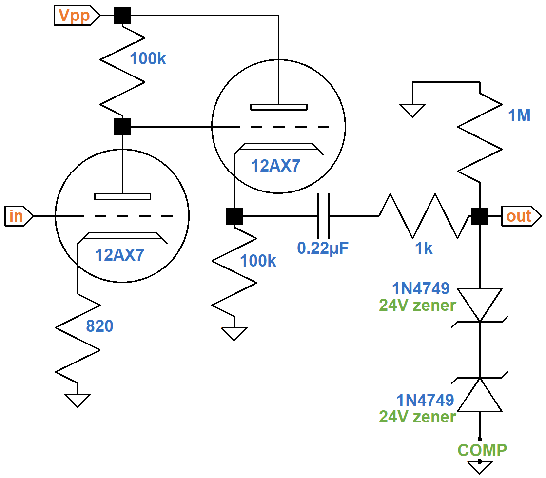 Peavey VT 120 compression circuit