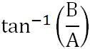 formula for the angle between the positive real axis and the line segment denoting a complex number